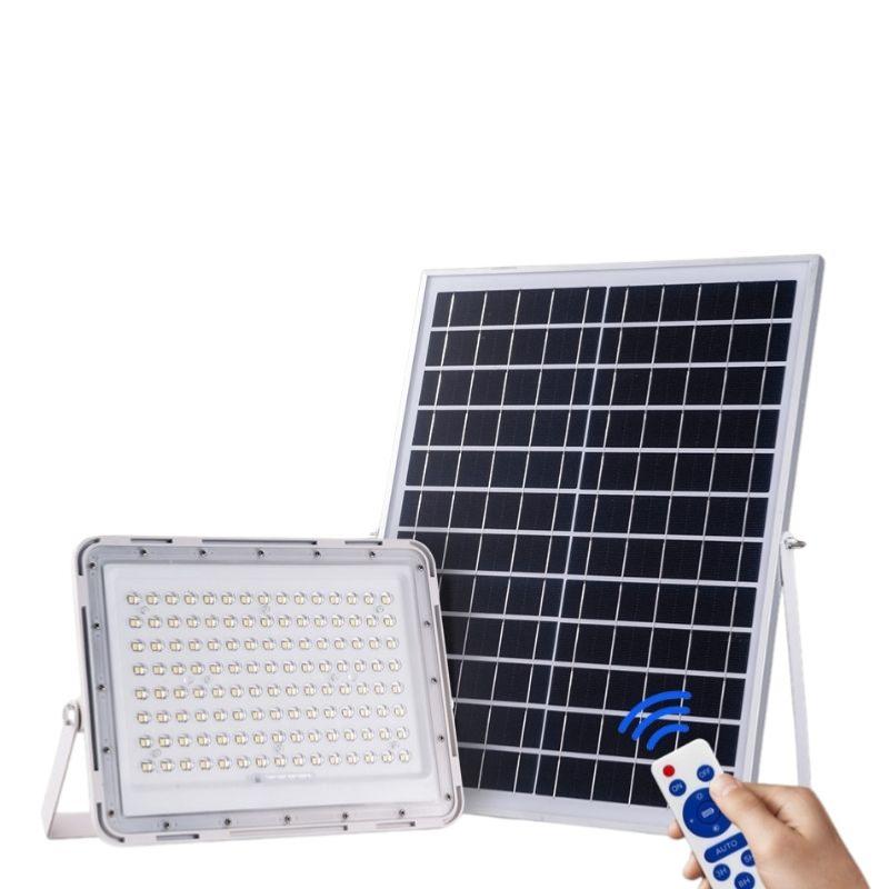 Projecteur Solaire LED 100W IP65 (Panneau Solaire + Télécommande Inclus) - Silumen