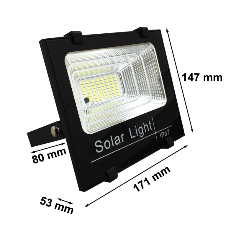 Projecteur Solaire LED 5W Dimmable avec Détecteur (Panneau + Télécommande inclus) - Silumen