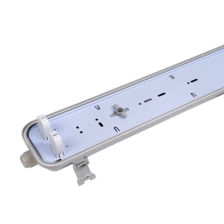 Réglette étanche double pour Tube LED T8 IP65 (Boitier vide) - Silumen
