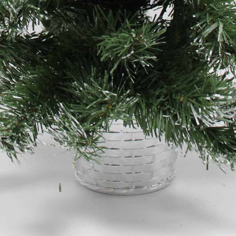 Sapin de Noël Décoré 60cm avec Fleur de Noël - Silumen