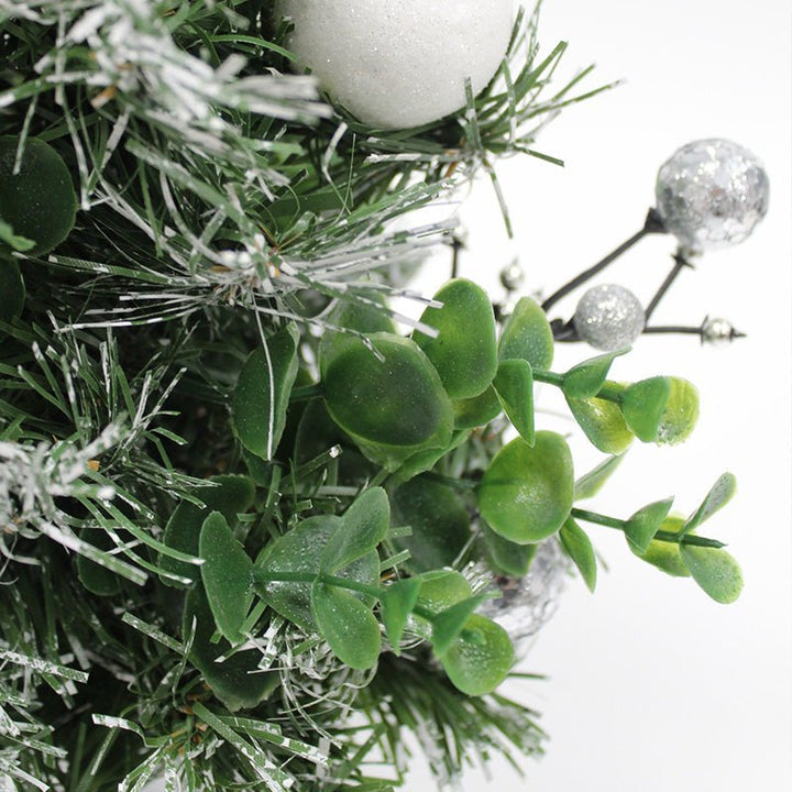 Sapin de Noël Décoré 60cm avec Fleur de Noël - Silumen