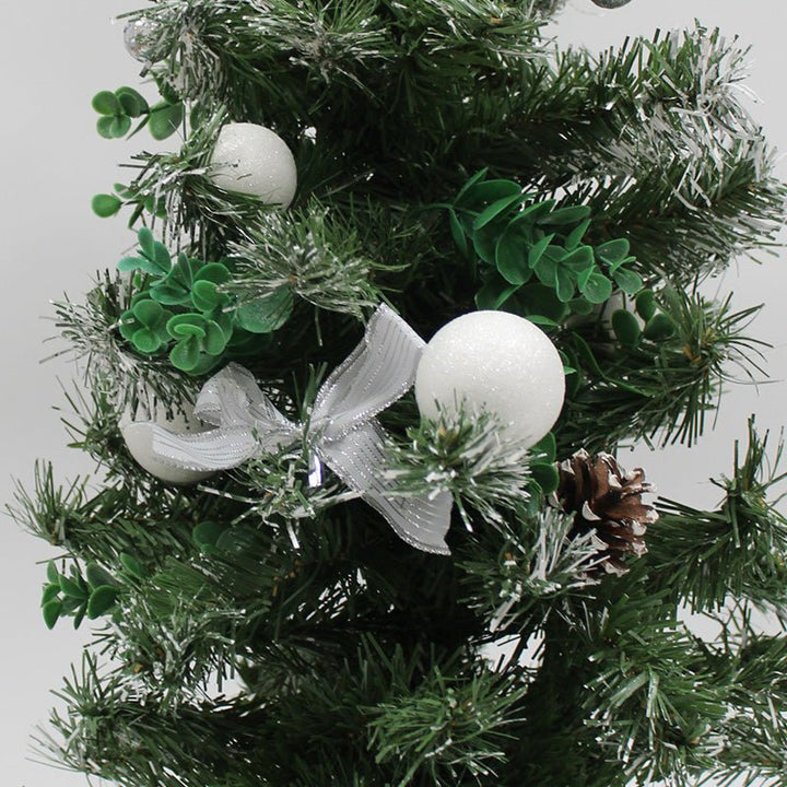 Sapin de Noël Décoré 60cm avec Fleur de Noël - Silumen