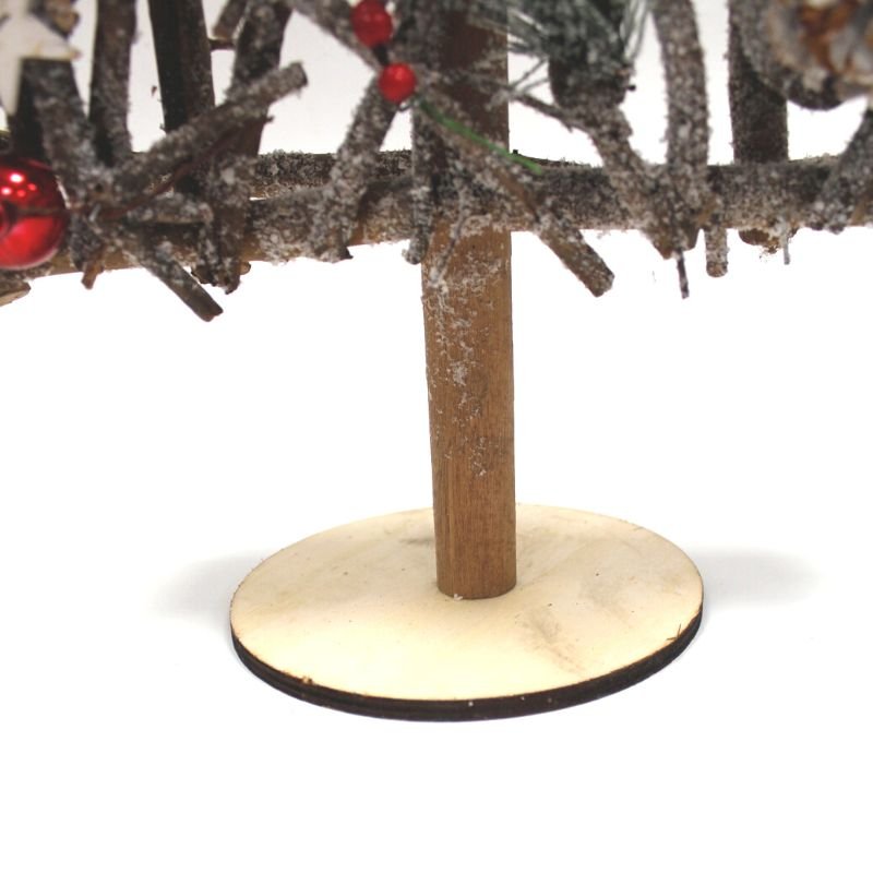 Sapin en Bois Décoratif 20LED H.61cm (piles incluses) - Silumen