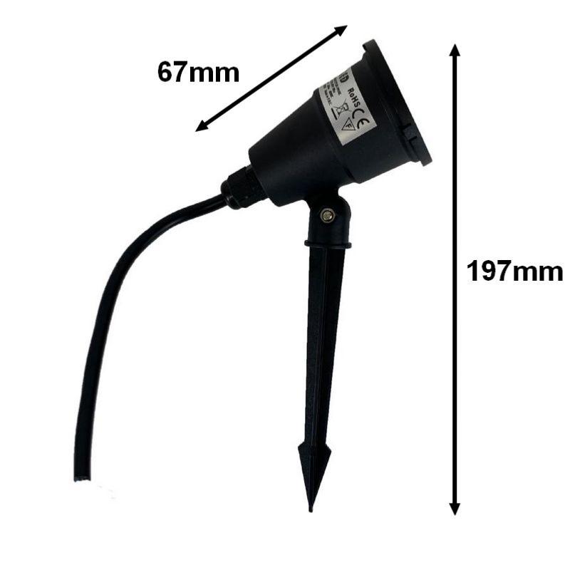 Spot à Piquer LED Extérieur IP65 7W Noir (Lot de 2) - Silumen