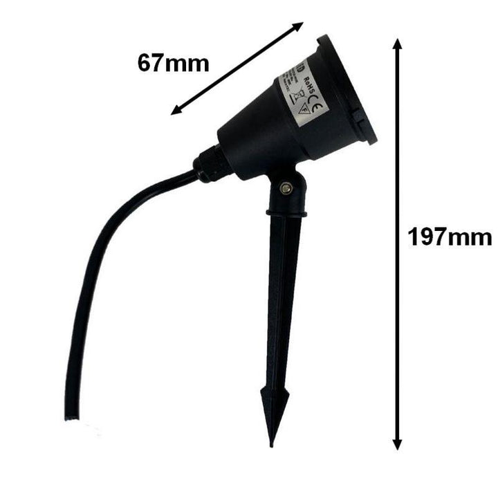 Spot à Piquer LED Extérieur IP65 7W Noir (Lot de 2) - Silumen