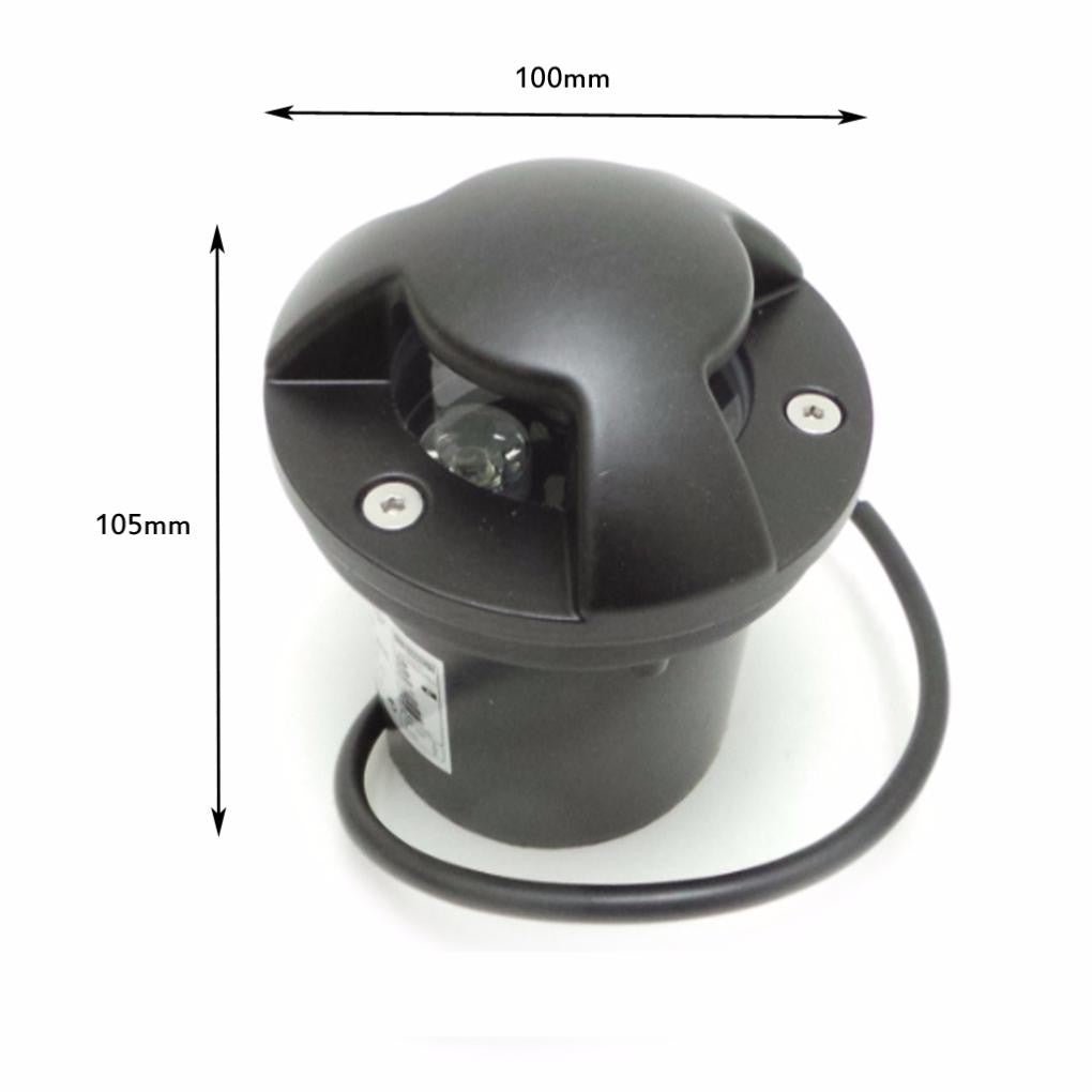 Spot Extérieur Encastrable LED Sol 3W Walkable IP65 4 faisceaux - Silumen
