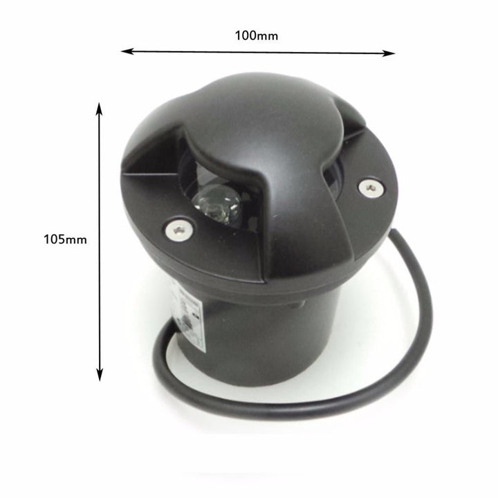 Spot Extérieur Encastrable LED Sol 3W Walkable IP65 4 faisceaux - Silumen