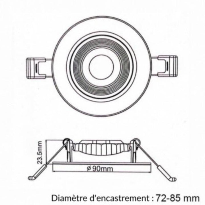 Spot LED Encastrable 5W 30° Orientable - Silumen
