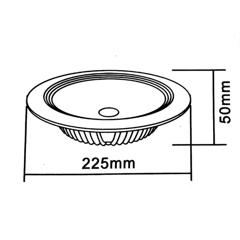 Spot LED Encastrable COB Rond 30W Ø225mm (Pack de 5) - Silumen