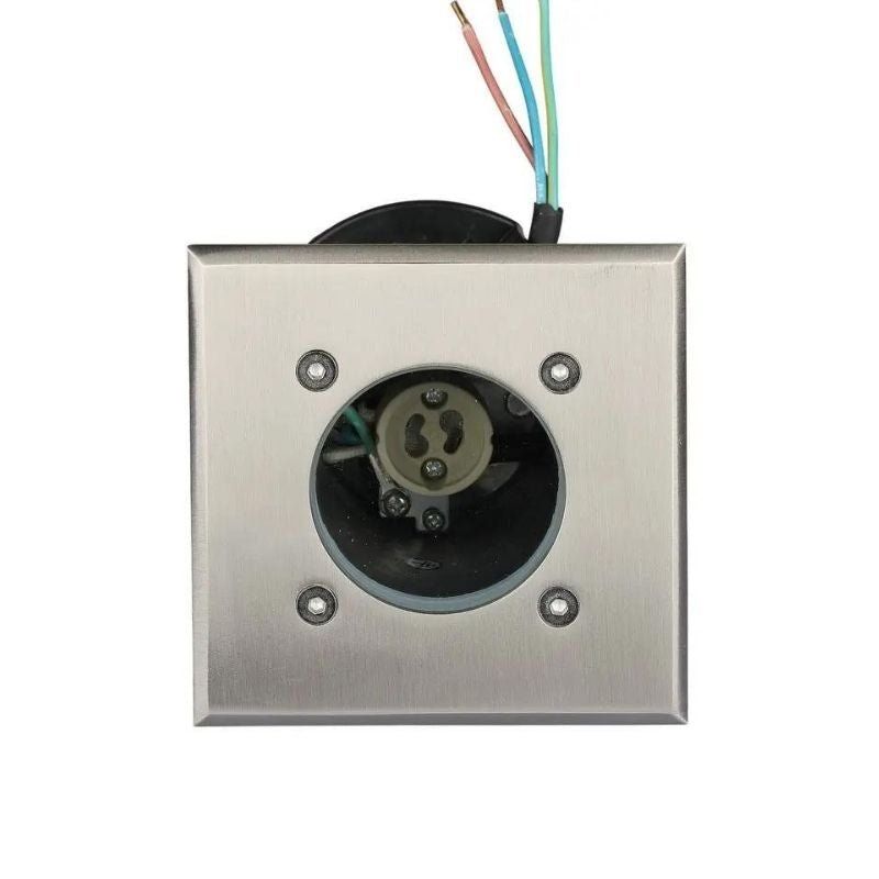 Spot LED Extérieur Encastrable Carré IP65 pour Ampoule GU10 - Silumen
