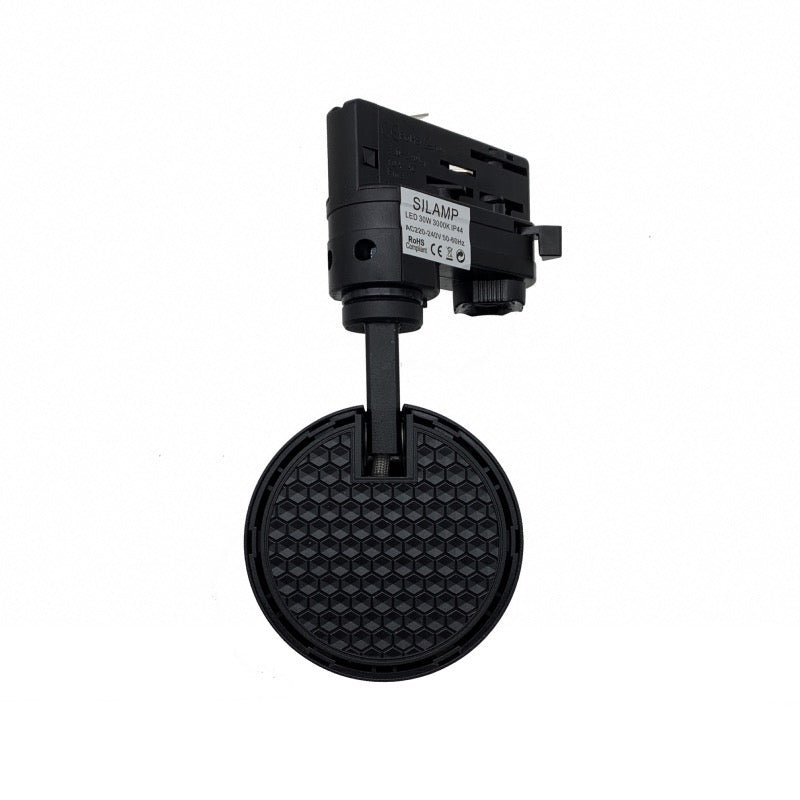 Spot LED sur Rail 30W 80° Compact Triphasé NOIR - Silumen