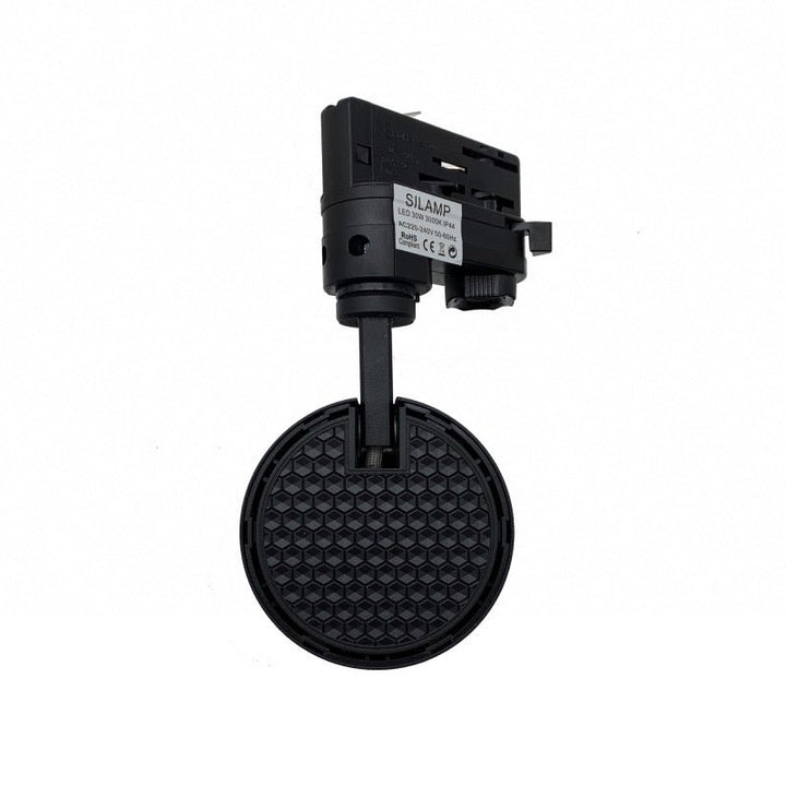 Spot LED sur Rail 30W 80° Compact Triphasé NOIR - Silumen