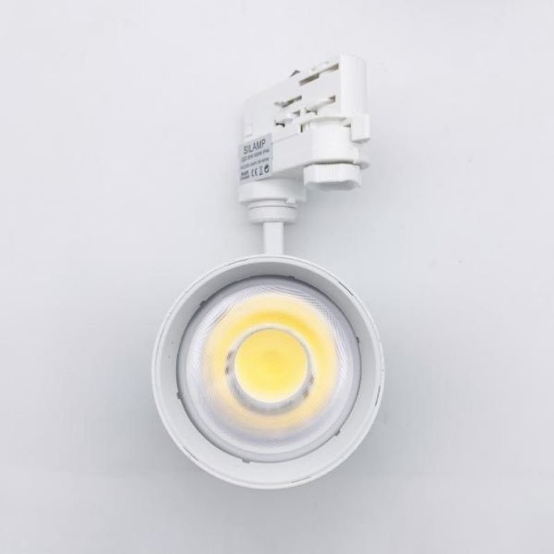Spot LED sur Rail 30W 80° Triphasé Blanc - Silumen