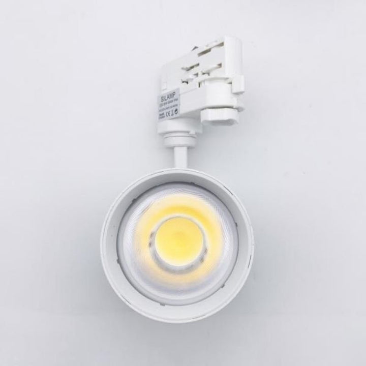 Spot LED sur Rail 30W 80° Triphasé Blanc - Silumen
