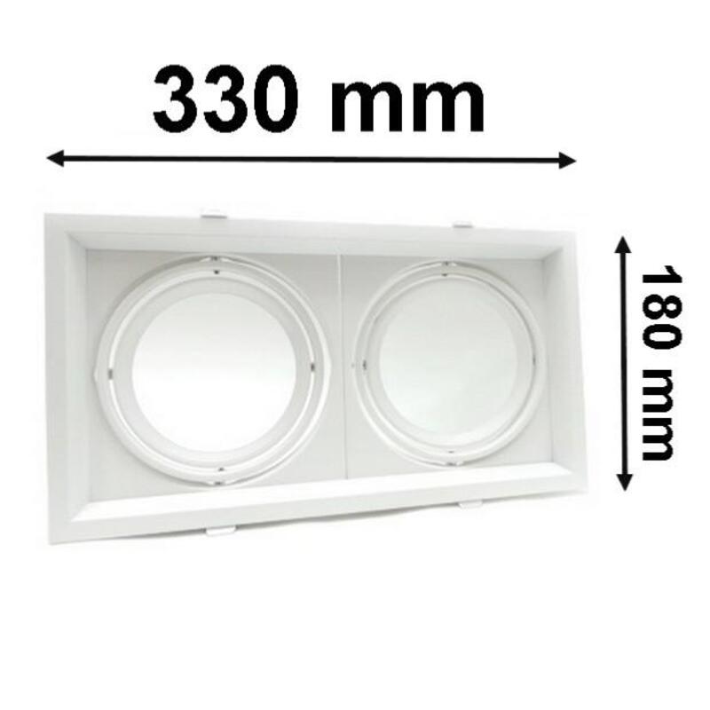 Support Double Encastrable pour Ampoules LED AR111 - Silumen