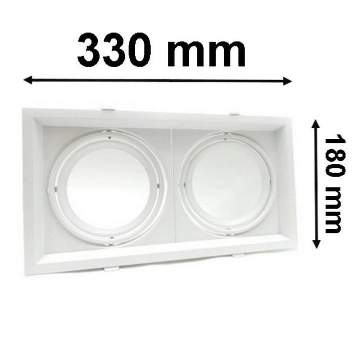 Support Double Encastrable pour Ampoules LED AR111 - Silumen