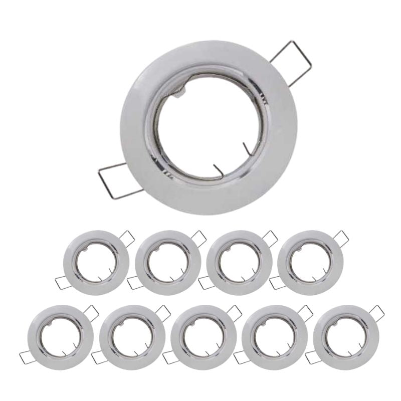Support Spot Encastrable GU10 LED Orientable Rond - Silumen
