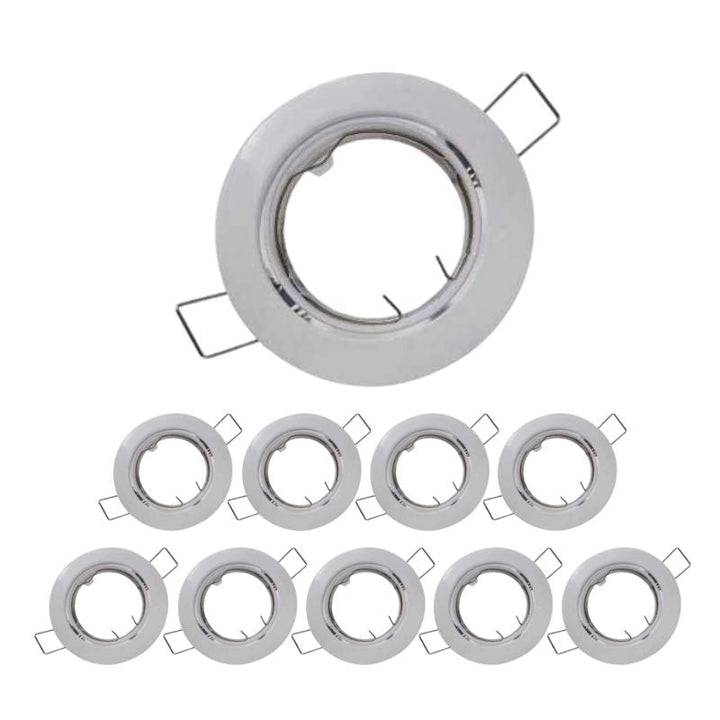 Support Spot Encastrable GU10 LED Orientable Rond - Silumen