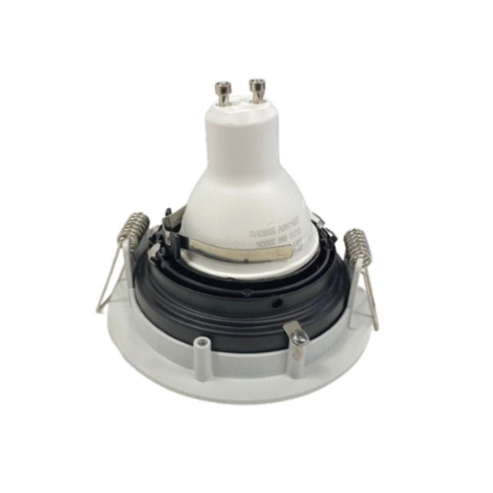 Support Spot Encastrable GU10 Orientable Rond Blanc/Noir - Silumen