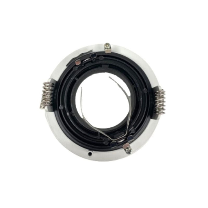Support Spot Encastrable GU10 Orientable Rond Blanc/Noir - Silumen