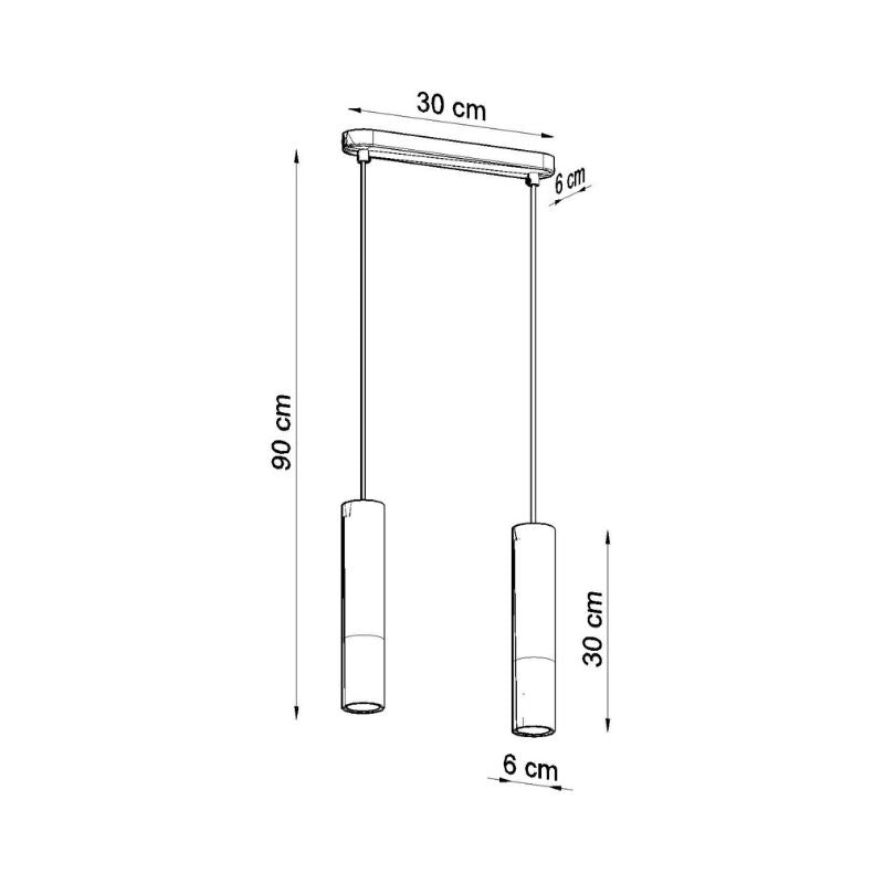 Suspension 2 Lampes Bois pour Ampoule GU10 - Silumen