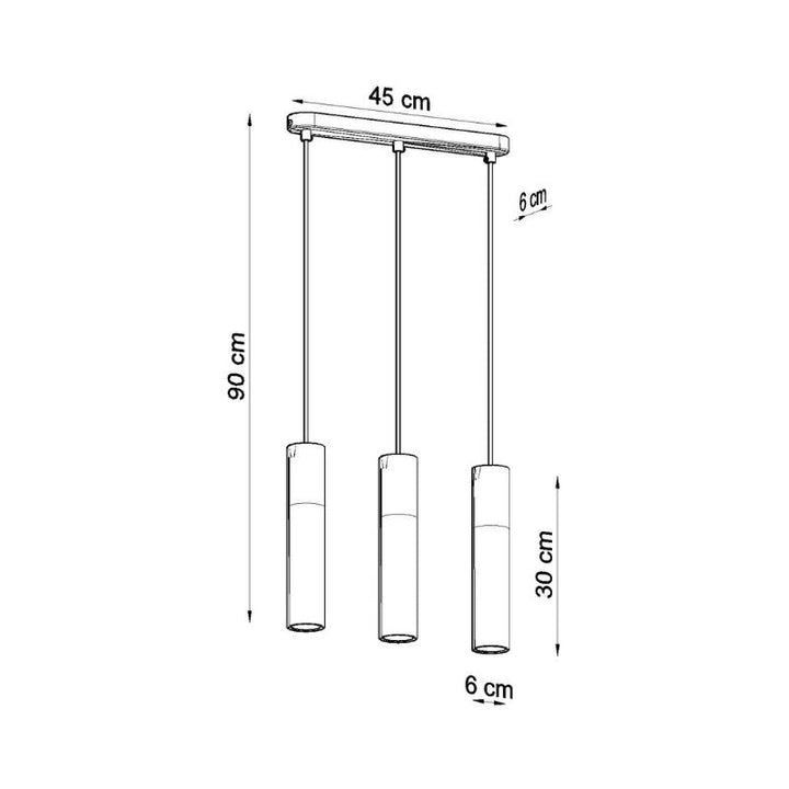 Suspension 3 Lampes Bois pour Ampoule GU10 - Silumen