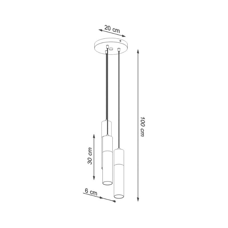 Suspension 3 Lampes Élégant pour Ampoule GU10 - Silumen
