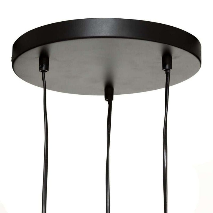 Suspension 3 Lampes en Métal et Pin 25x95cm - Silumen
