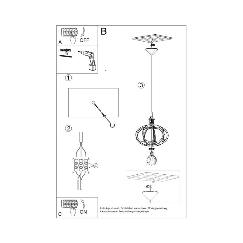 Suspension Bois Contemporain pour Ampoule E27 - Silumen