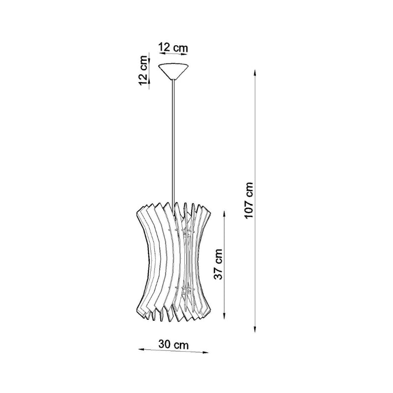 Suspension Bois Géométrique pour Ampoule E27 - Silumen