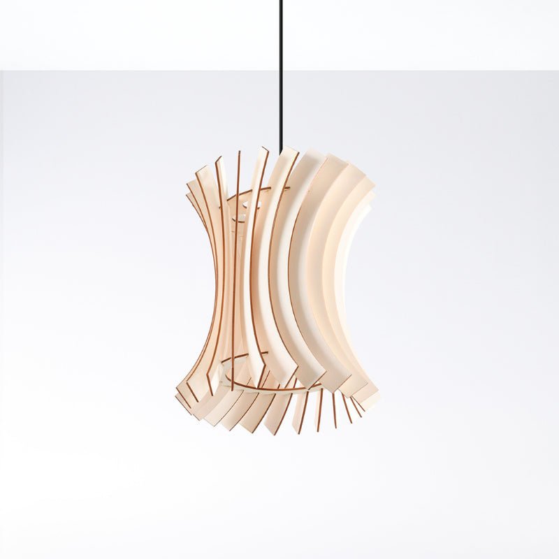 Suspension Bois Géométrique pour Ampoule E27 - Silumen
