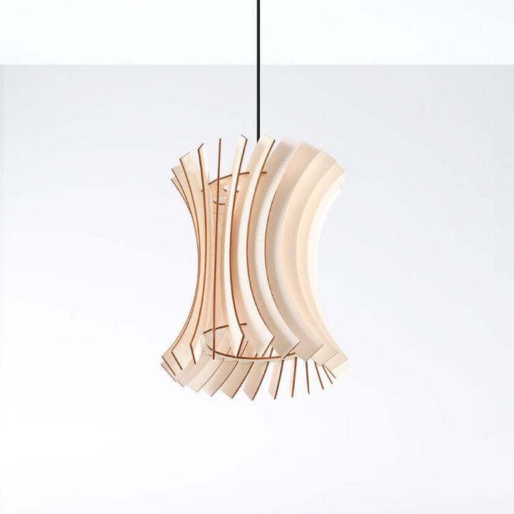 Suspension Bois Géométrique pour Ampoule E27 - Silumen