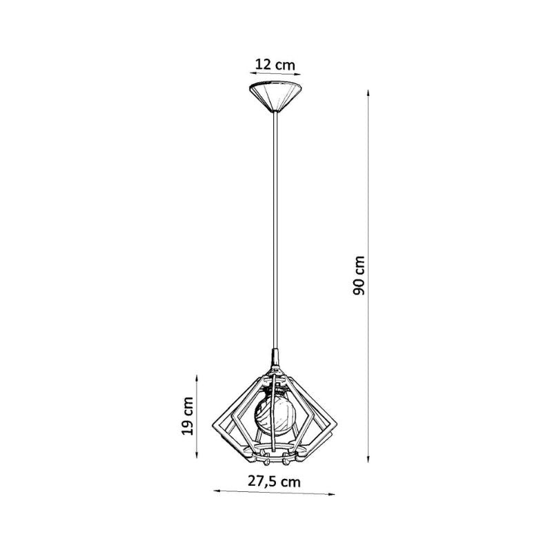 Suspension Bois Moderne pour Ampoule E27 - Silumen