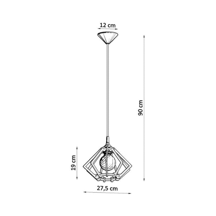 Suspension Bois Moderne pour Ampoule E27 - Silumen