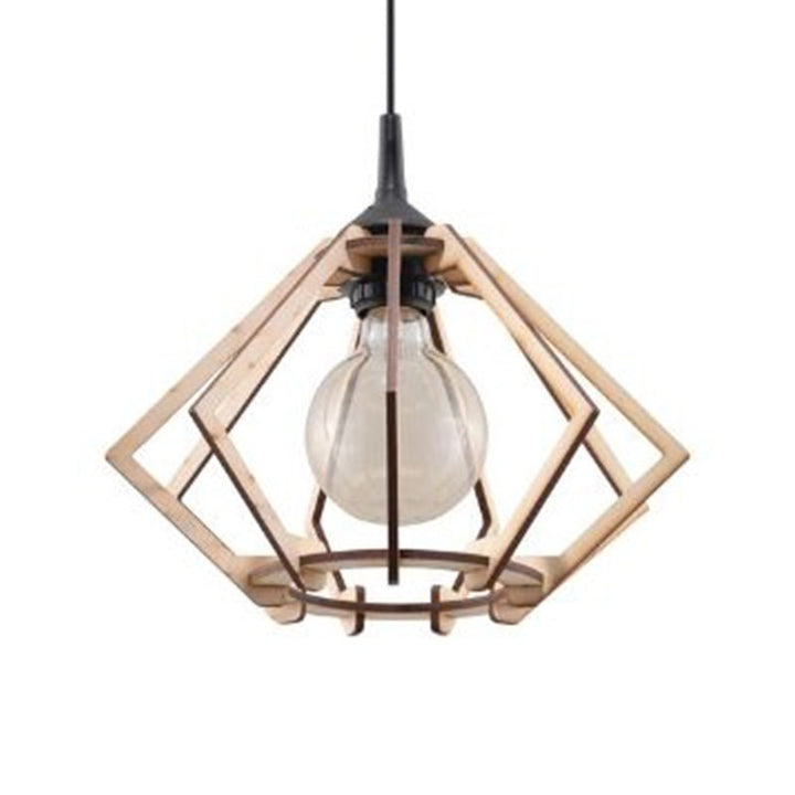 Suspension Bois Moderne pour Ampoule E27 - Silumen