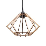 Suspension Bois Moderne pour Ampoule E27