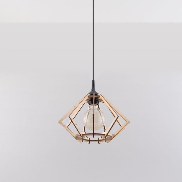 Suspension Bois Moderne pour Ampoule E27 - Silumen