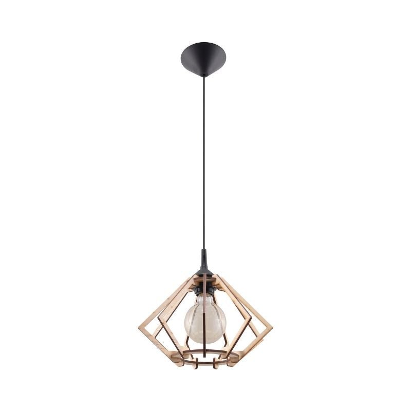 Suspension Bois Moderne pour Ampoule E27 - Silumen