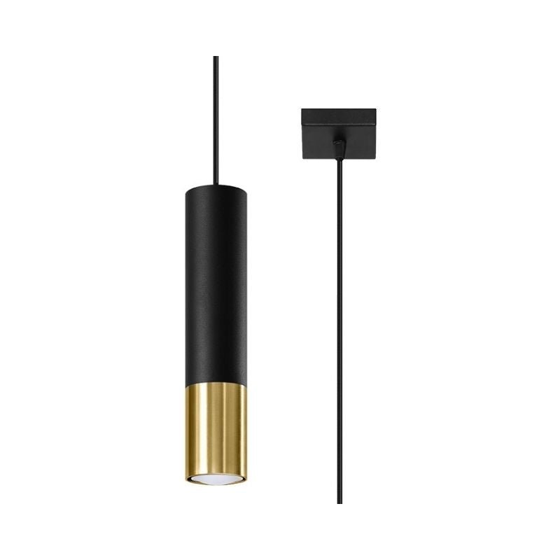 Suspension Lampe Noire pour Ampoule GU10 - Silumen