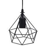 Suspensión geométrica de metal negro 19x22cm