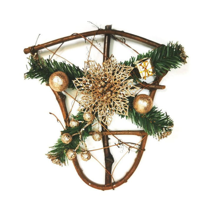 Suspension Noël Rotin 25 cm CHAMPAGNE - Silumen