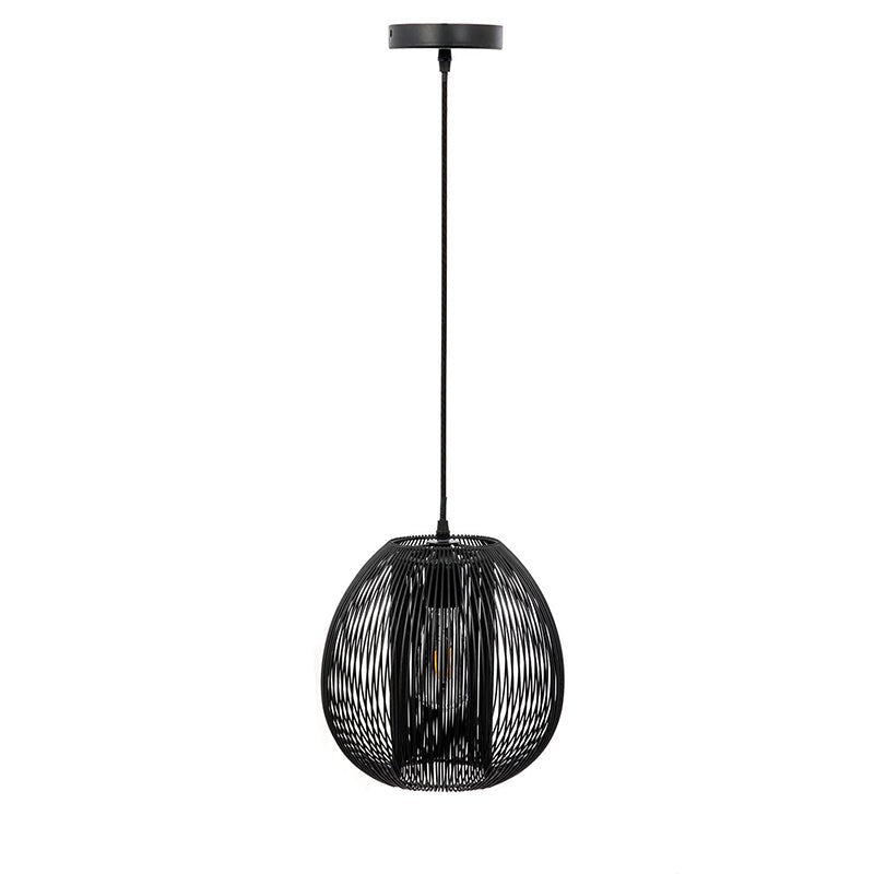 Suspension Noire Filaire Boule en métal - Silumen