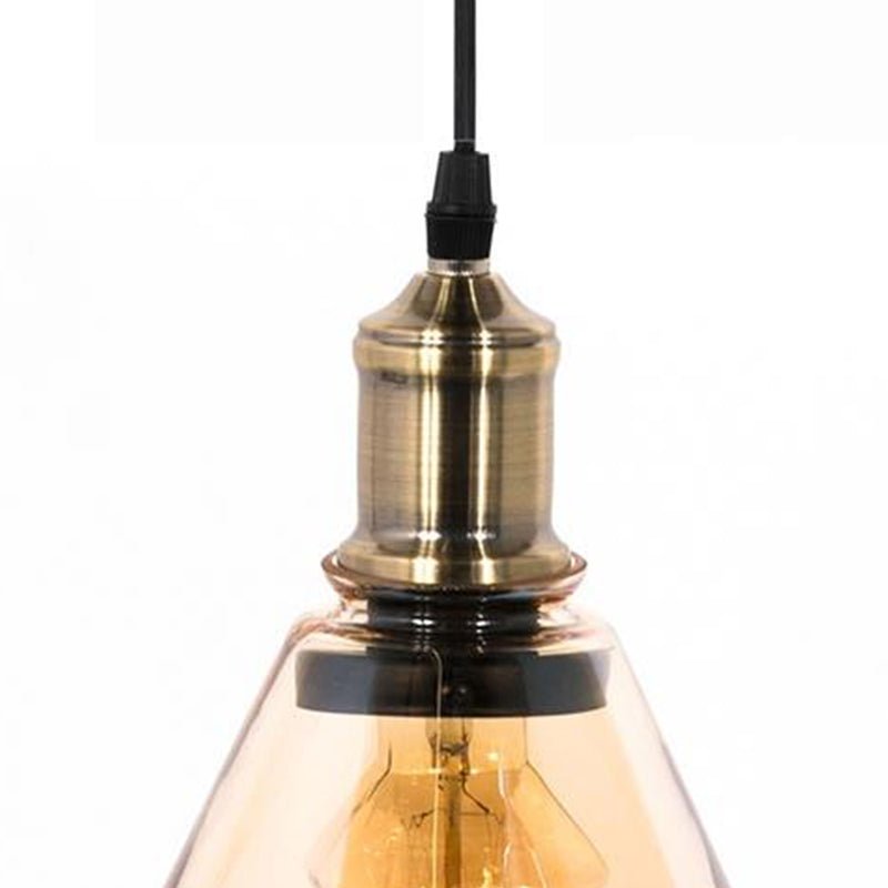 Suspension Verre Fumé en Entonnoir pour Ampoule E27 - Silumen