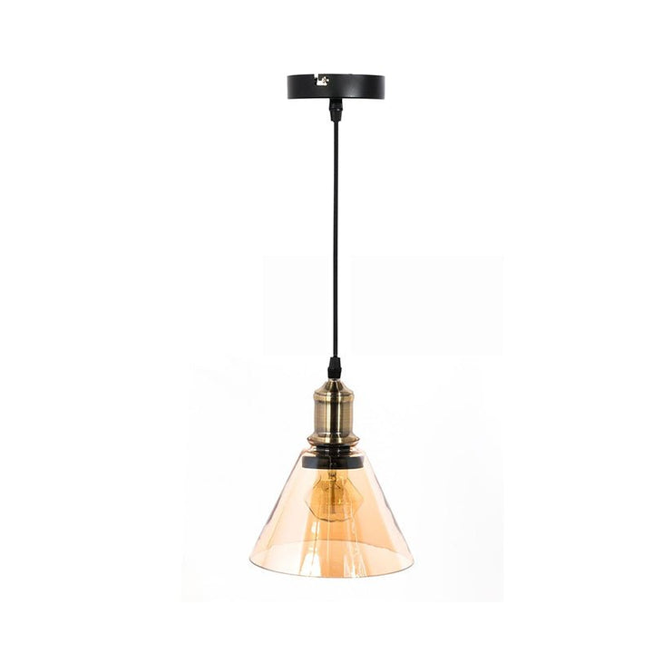 Suspension Verre Fumé en Entonnoir pour Ampoule E27 - Silumen