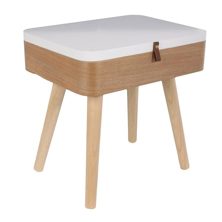 Table de Chevet Bois Vintage Rectangle H. 51cm - Silumen