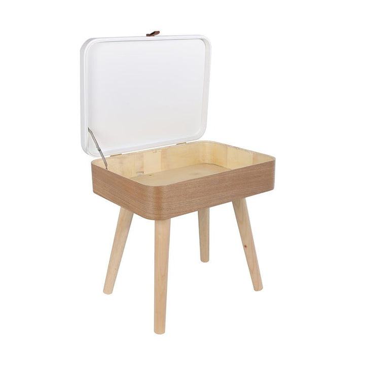 Table de Chevet Bois Vintage Rectangle H. 51cm - Silumen