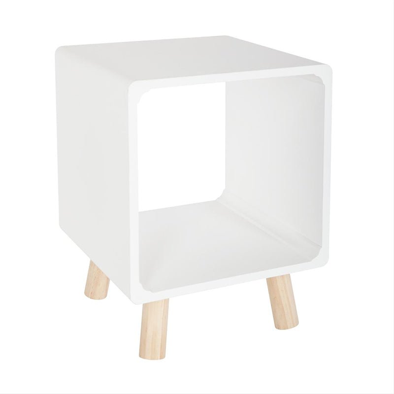 Table de Chevet Gigogne Carrée en Bois 35x35x45 cm - Lot de 2 - Silumen