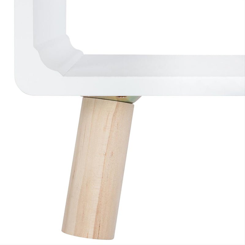 Table de Chevet Gigogne Carrée en Bois 35x35x45 cm - Lot de 2 - Silumen