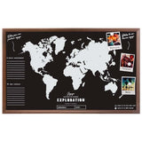Slatebord tafelkaart van houten houten 78x48 cm