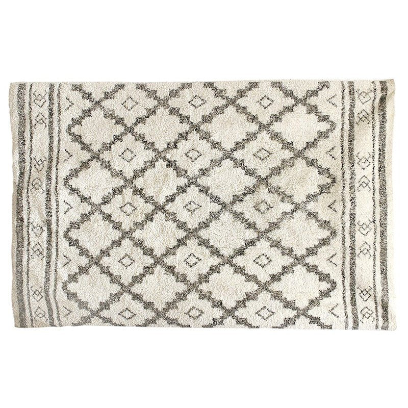 Tapis Berbère 120 x 70 cm en Coton Beige - Silumen